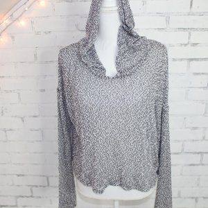 Mudd Open Knit Sheer Hoodie